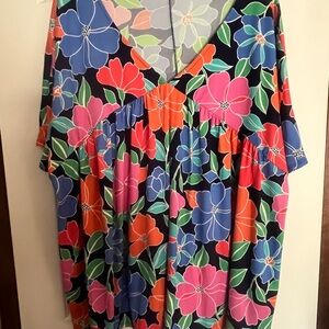 Haptics Floral V-Neck Women's Top